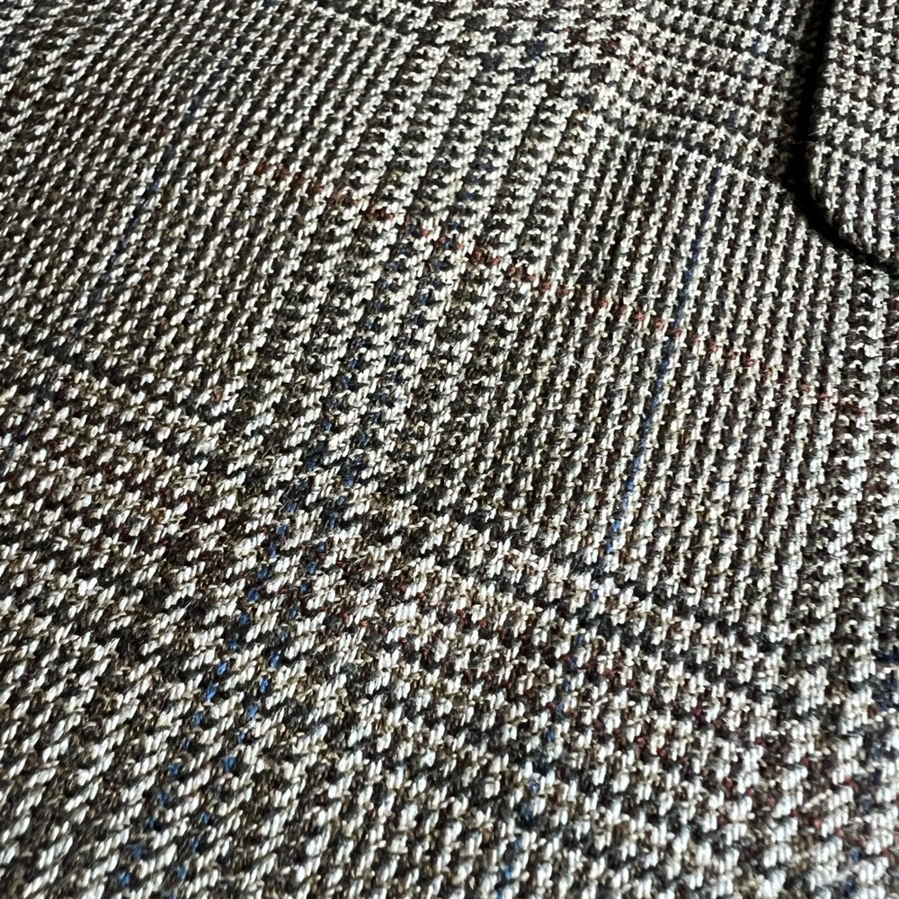 Lauren Ralph Lauren Tan Glen Plaid Blazer Silk Wool 42L - Picture 3 of 14